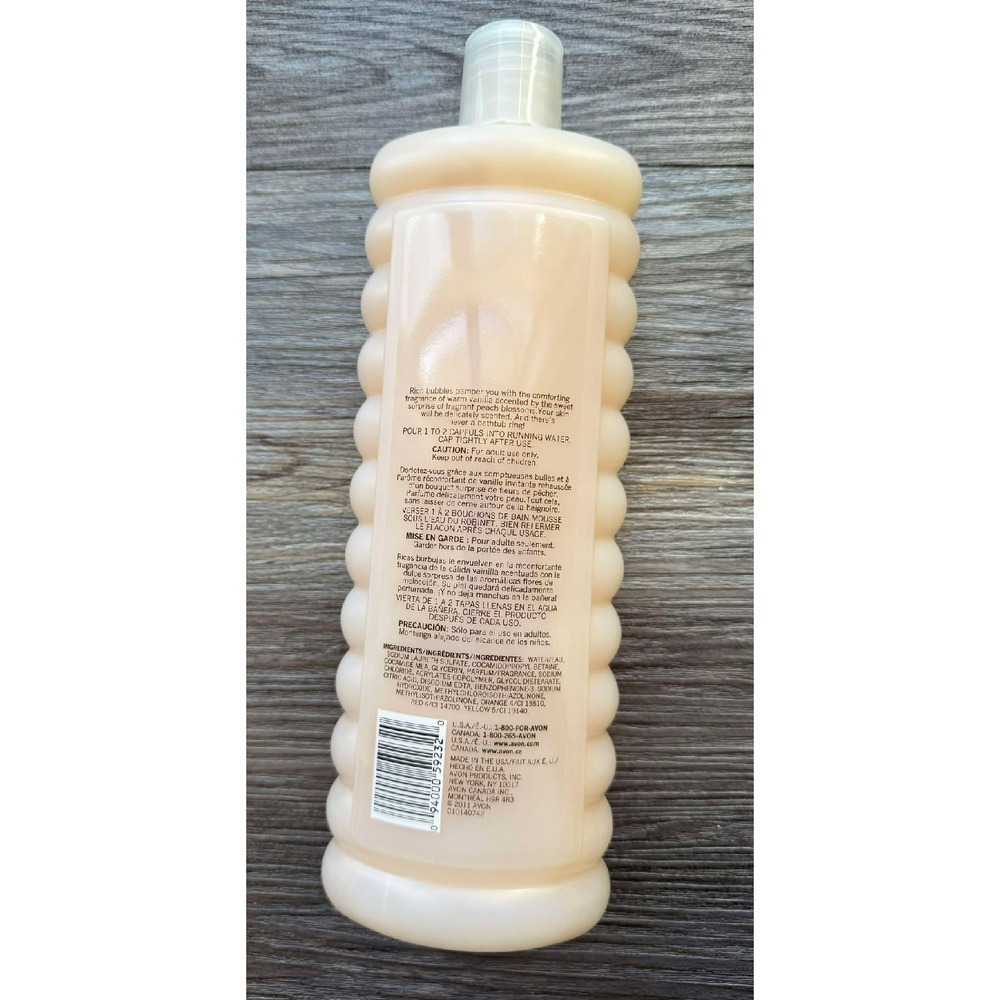 Avon Bubble‎ Delight Vanilla Peach Blossom Bubble Bath 24 Fl oz - Picture 2 of 2
